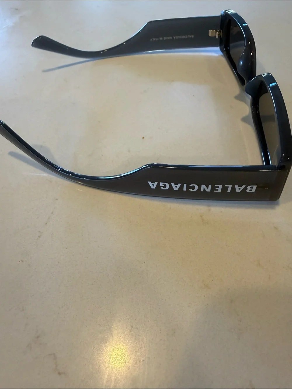 Balenciaga Black Oversized Logo Sunglasses